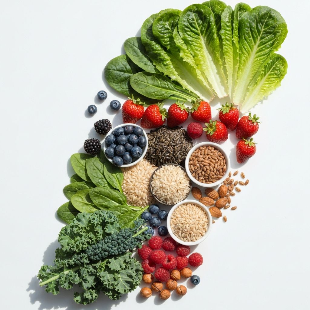 Fresh whole foods display